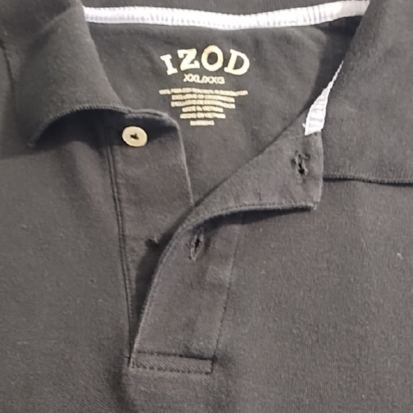 Izod Black Polo PShirt Classic Style XXL - Picture 8 of 9